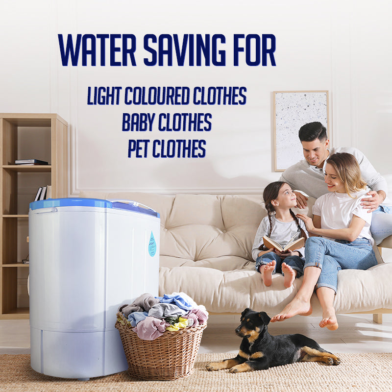 2in1 Twin Tub Mini Washing Machine - Wash & Spin Fast Laundry (PPW920) - PowerPacSG