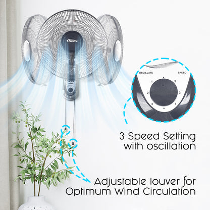 Wall Fan 16" with Oscillation (PPWF40)