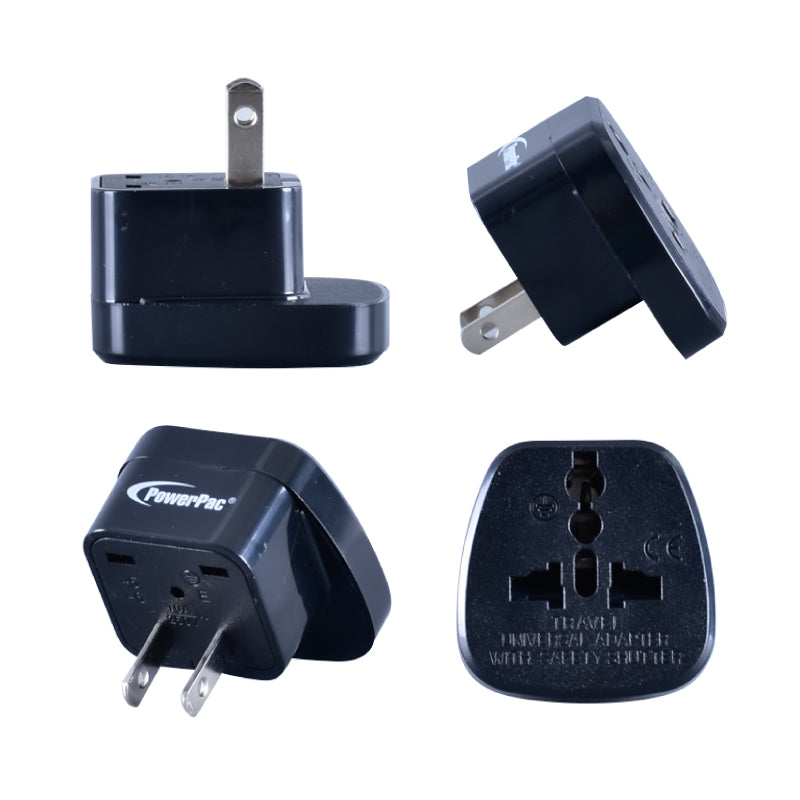 2xMulti Travel Adapter (PT06BK) Japan, China, Taiwan, America, Thailan ...