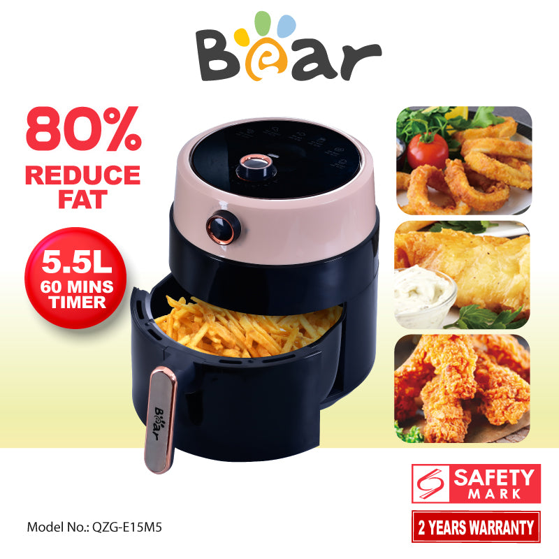 Bear Air fryer 5.5L with Hot Air Flow System (QZG-E15M5)