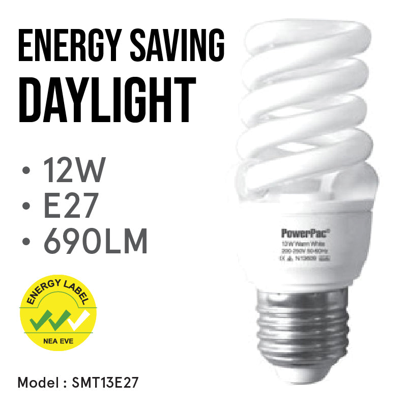12W E27 Energy Saving Bulb Daylight (SMT13E27)