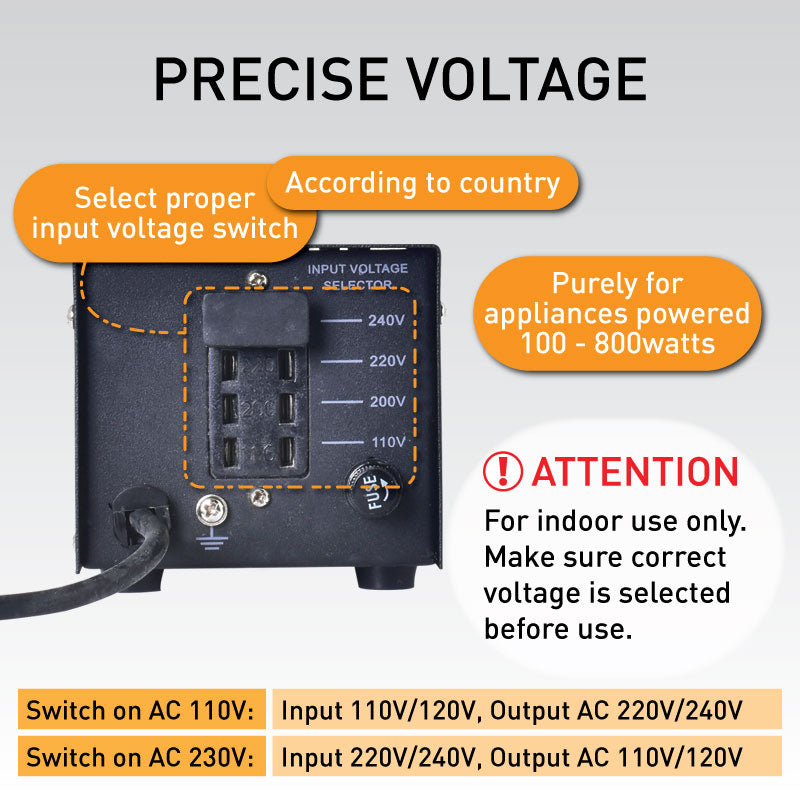 500W Heavy Duty Step Up & Down Voltage Converter Transformer 110V / 220V Voltage Regulator (ST500) - PowerPacSG
