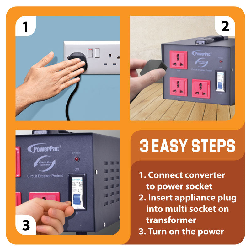 5000W Heavy Duty Step Up & Down Voltage Converter Transformer 110V / 220V Voltage Regulator (ST5000) - PowerPacSG