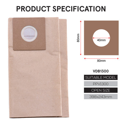 Compatible Vacuum Cleaner Paper Dust Bags (VDB1300)