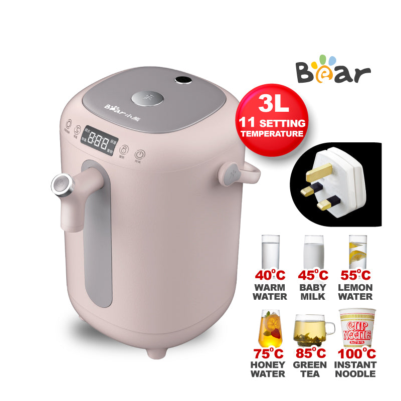 Bear 3L Instant Warmwaterdispenser | 6 temperatuurinstellingen en 5 volume- opties, energiezuinig, digitaal touchscreen Bear 3L Instant Warmwaterdispenser | 6 temperatuurinstellingen en 5 volume- opties, energiezuinig, digitaal touchscreen
