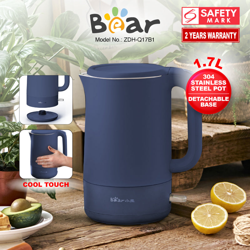 Bear Electric Kettle, Cordless Kettle Jug , Cordless Jug1.7L (ZDH-Q17B1)