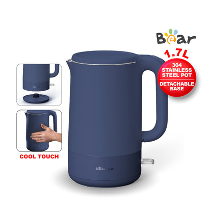 Bear Electric Kettle, Cordless Kettle Jug , Cordless Jug1.7L (ZDH-Q17B1)